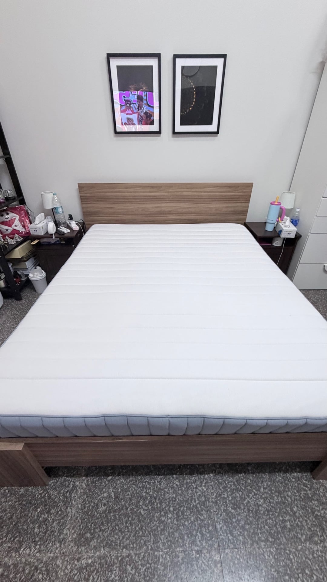 Queen Size Bed Frame and Mattress - Image 3