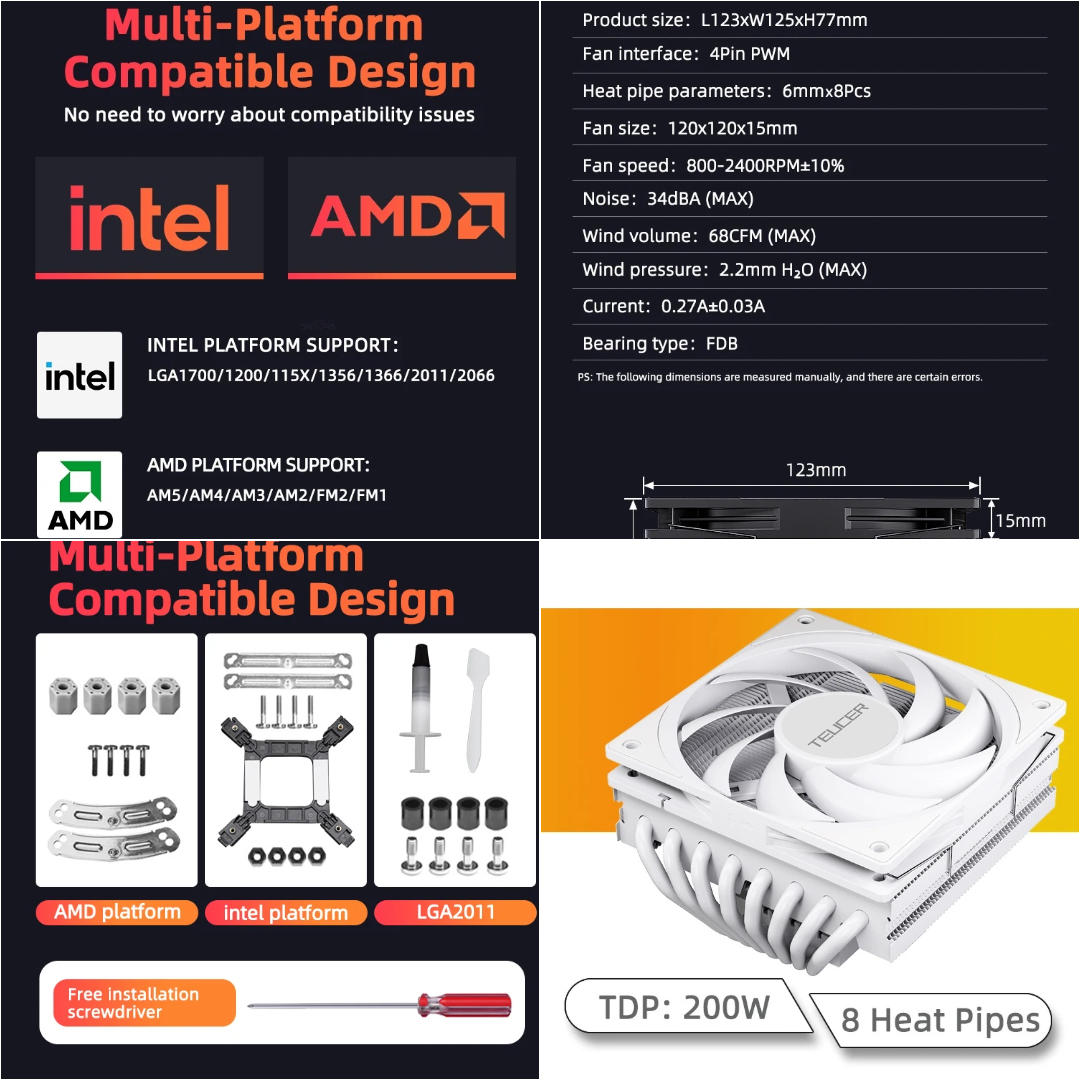 مبرد CPU للألعاب منخفض الارتفاع اقرأ الوصف - Image 3
