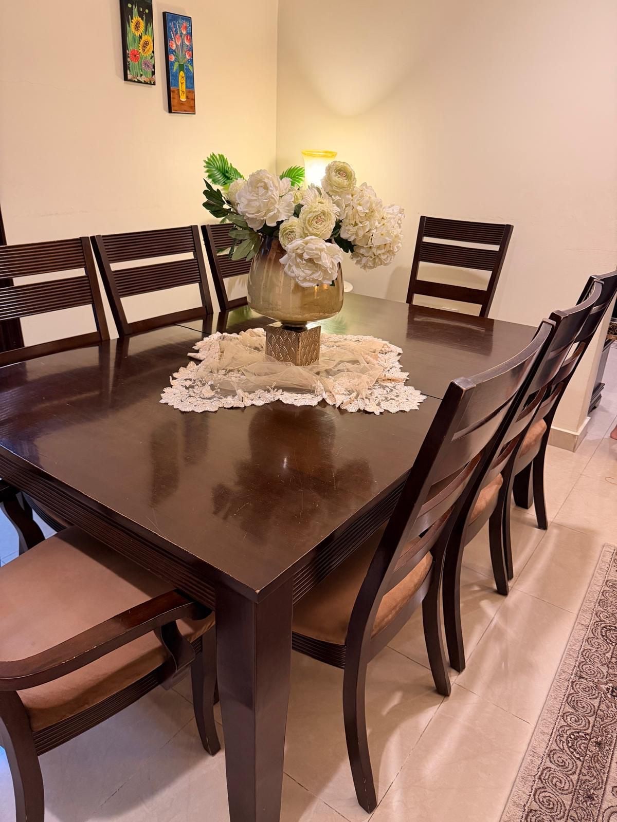 Dining Table with 8 chairs  - Image 3