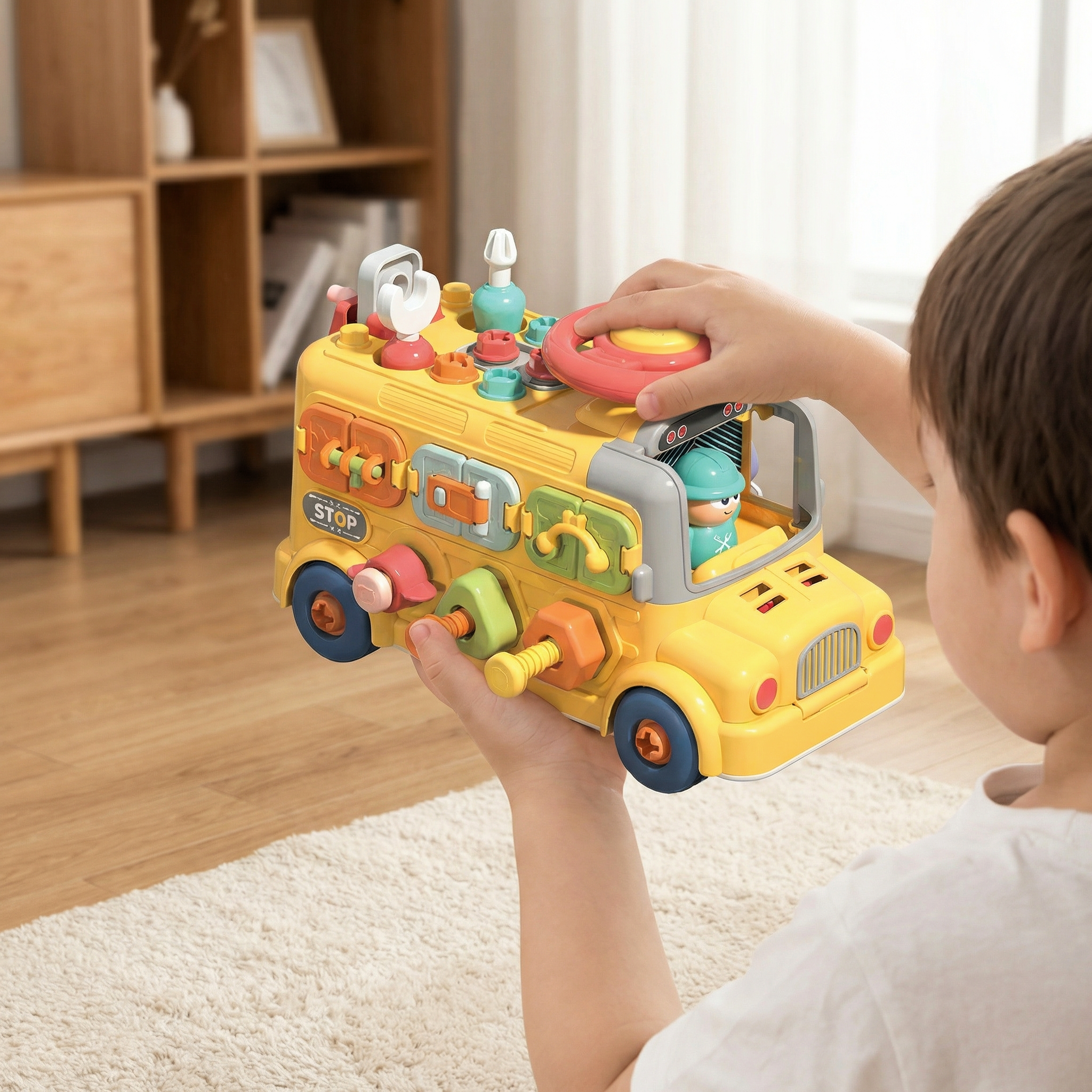 Kids Take Apart Bus Tool Toy - Image 4