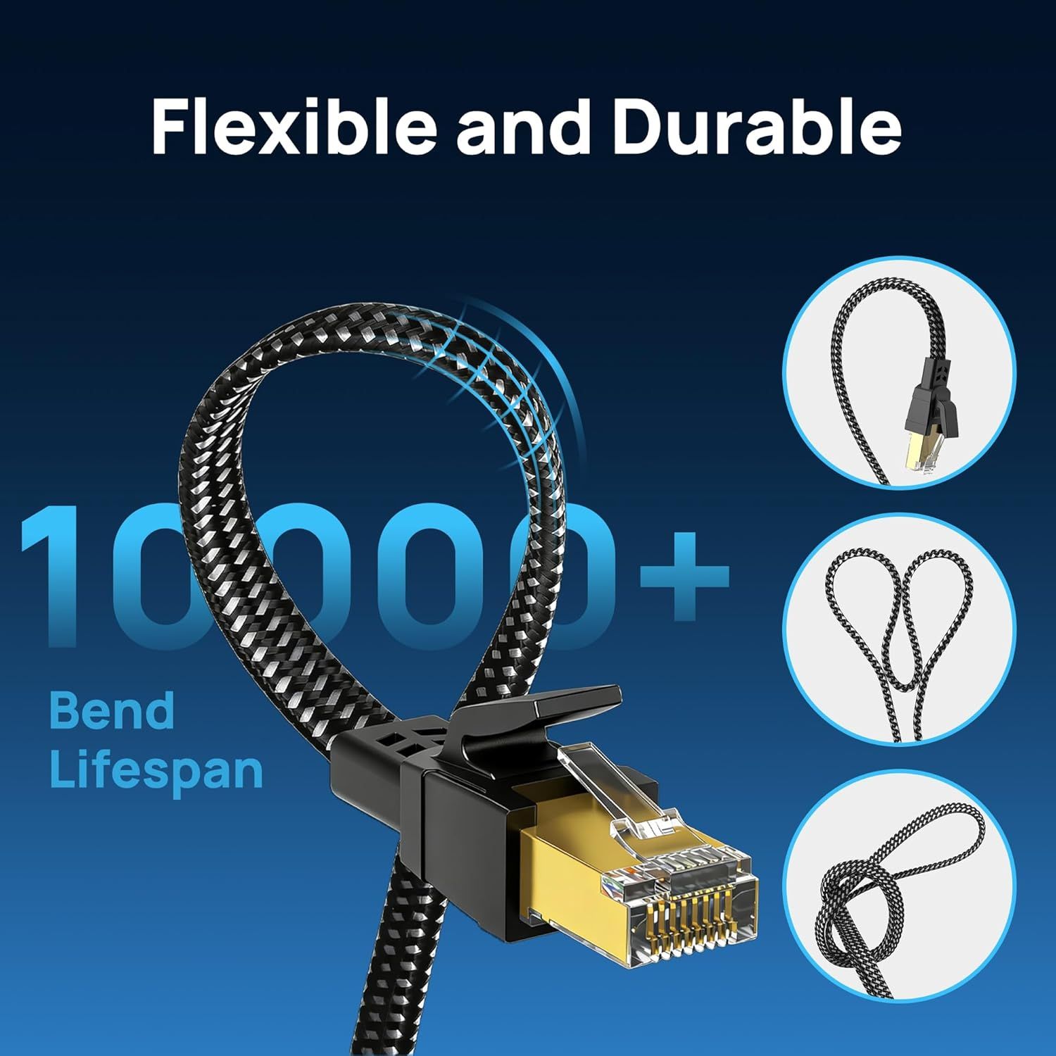 CAT8 Ethernet Cable 75 Meter/246 Feet, Nylon Braided High Speed Heavy Duty - Image 6