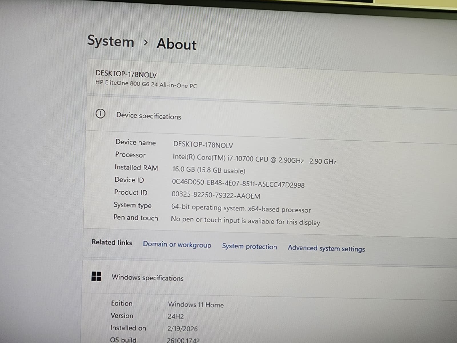 HP-i7-All-In-One PC-10th Gen 16 GB RAM-512 GB SSD HDD-(31323634) - Image 8