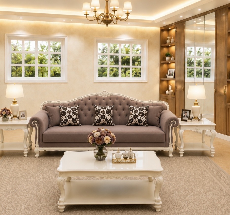 Sofa with 3 tables - Image 2