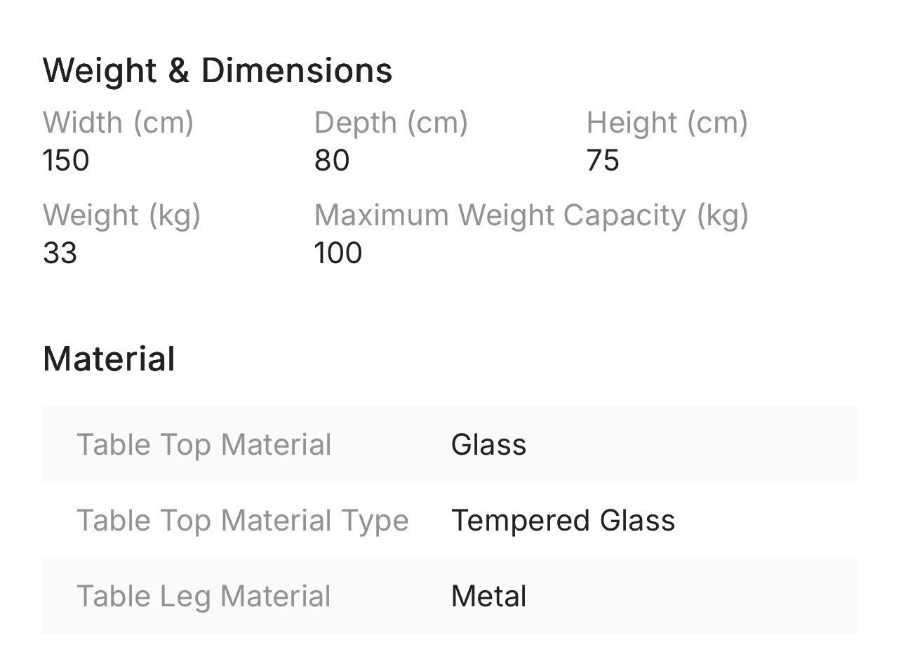 Glass Top Dining Table - Image 7