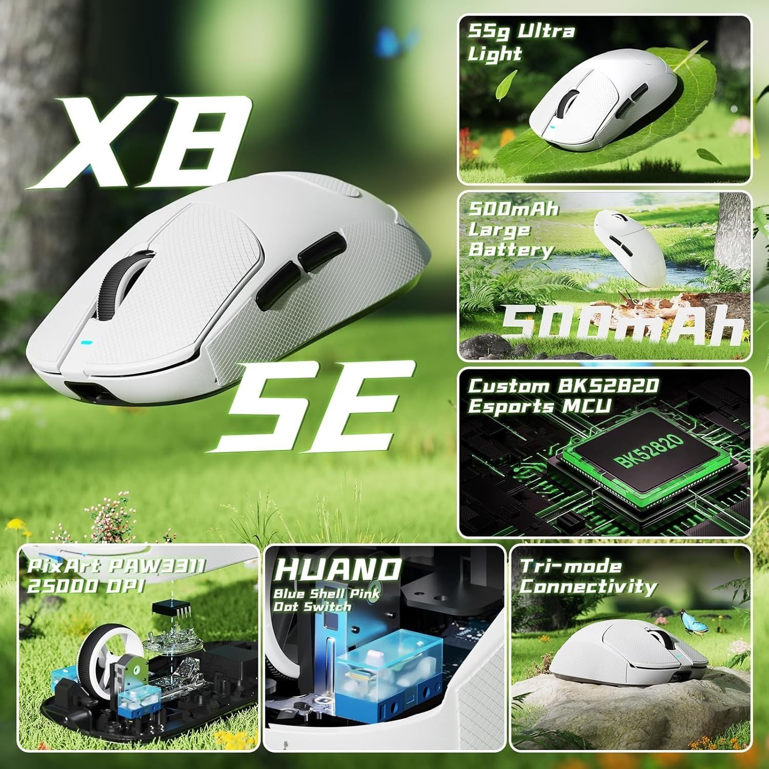 Attack Shark X8SE wireless gaming mouse  - Image 3