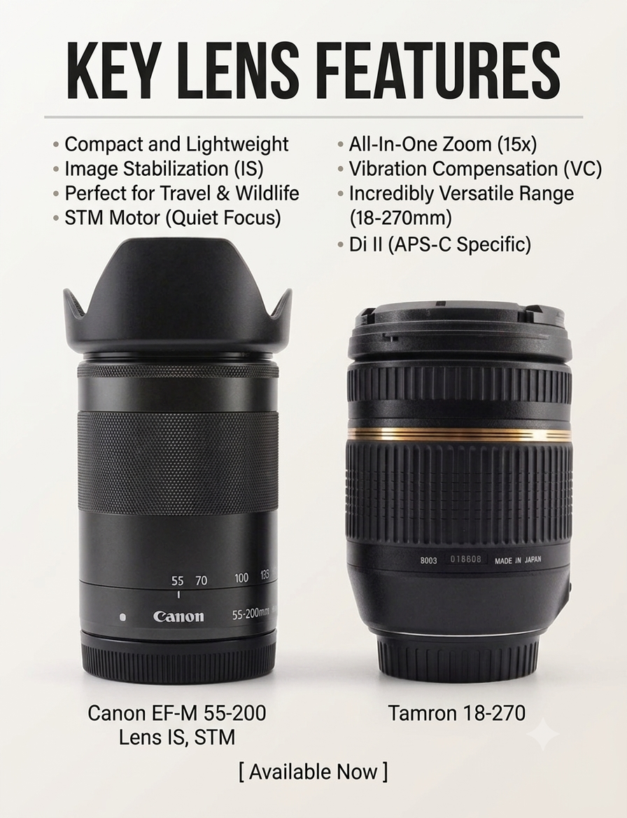 عدسة كانون EF-M 55-200 بحالة ممتازة - Image 6