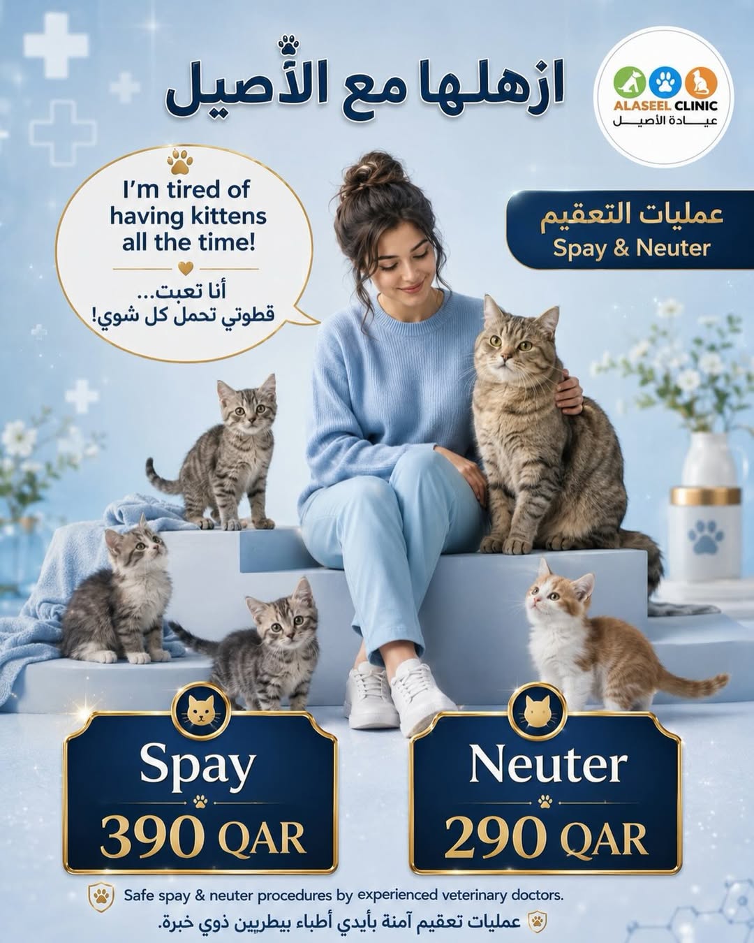  Safe Spay & Neuter — Al Aseel Veterinary Clinic | From 290 QAR - Image 2