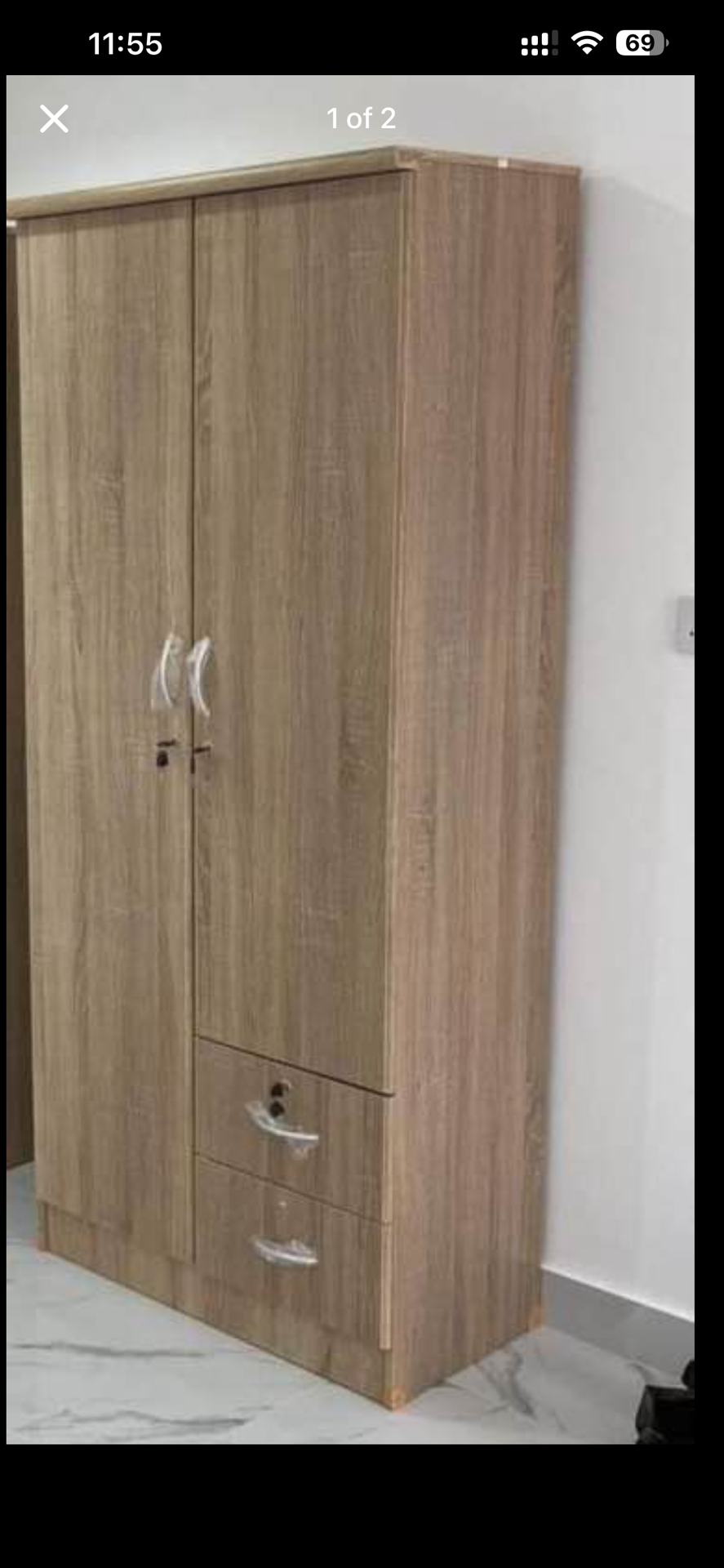 Two door wardrobe for sale - Image 4