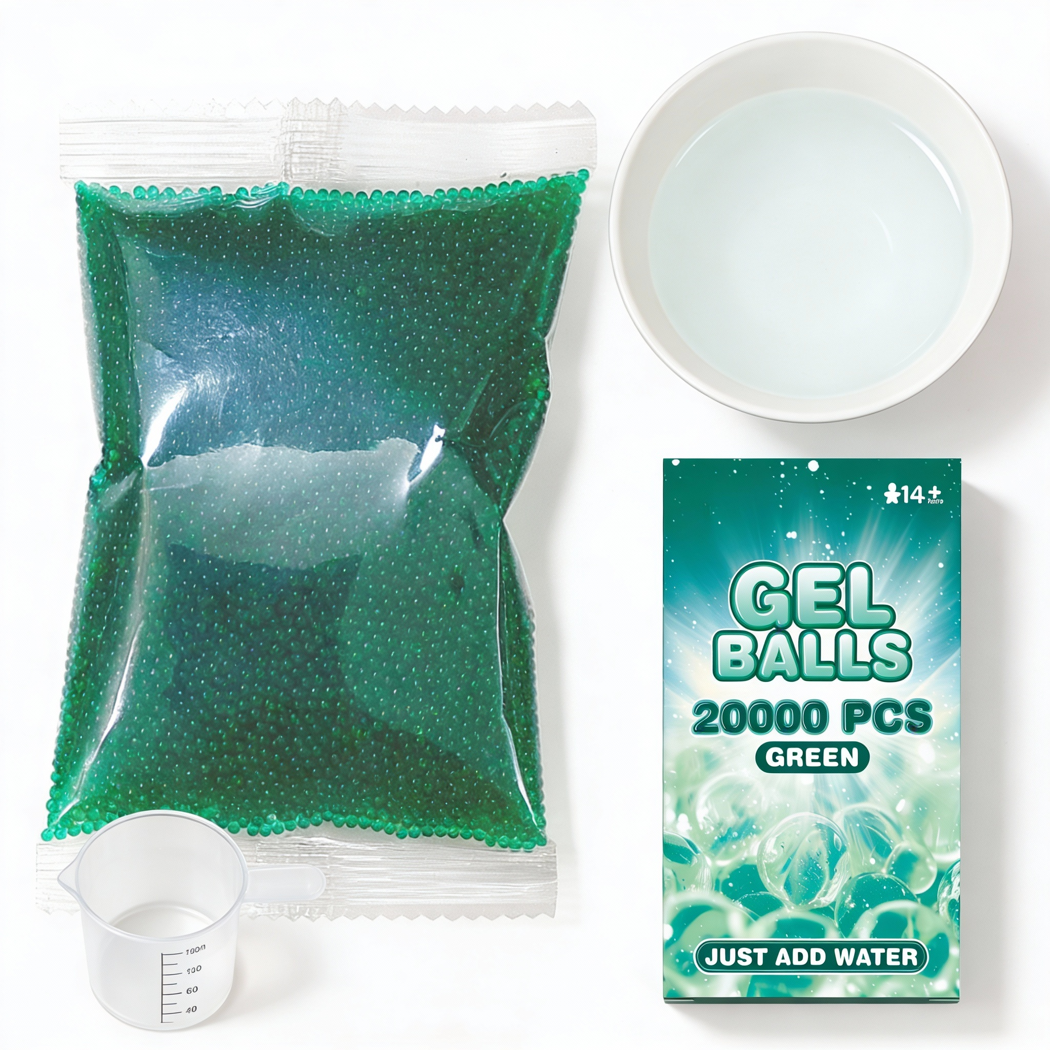 Gel Balls 20000 PCS (Green / Blue) – Water Beads Ammo - Image 5