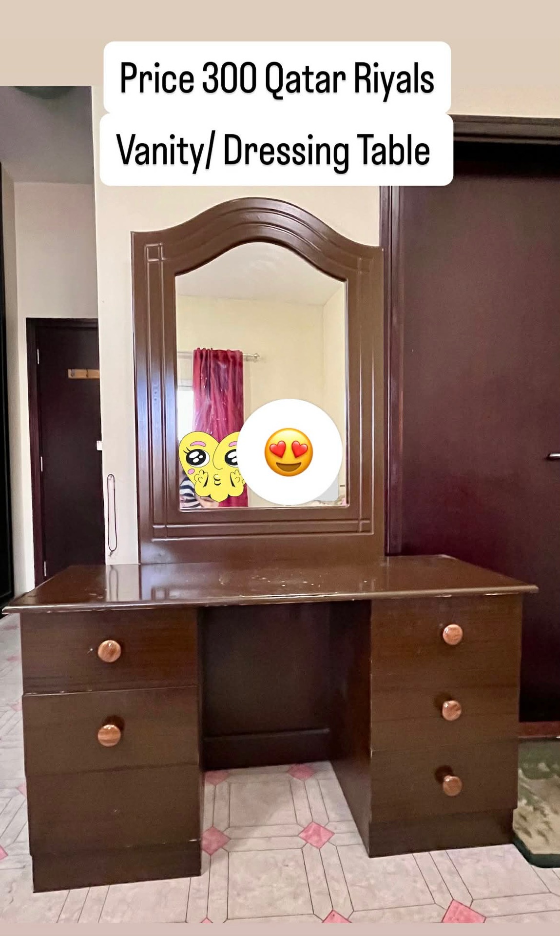 Vanity or Dressing Table with Mirror - Image 1