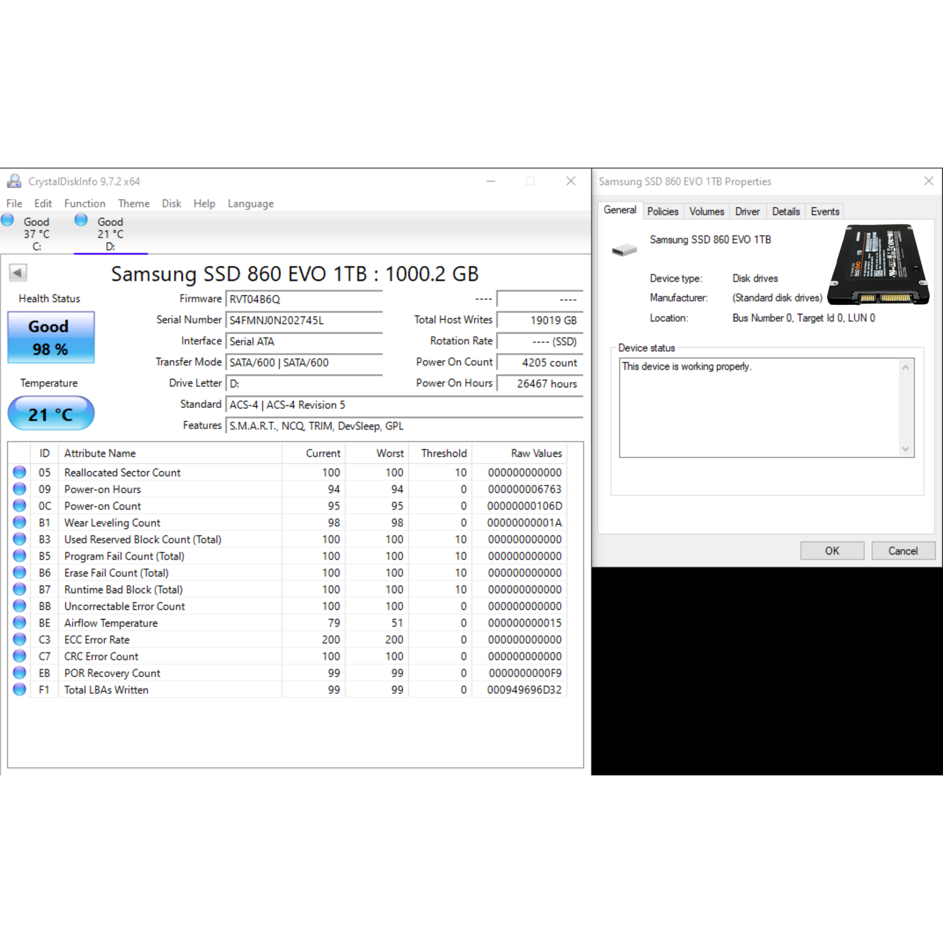 1TB 860 EVO + 250GB 850 EVO M.2 - Image 8