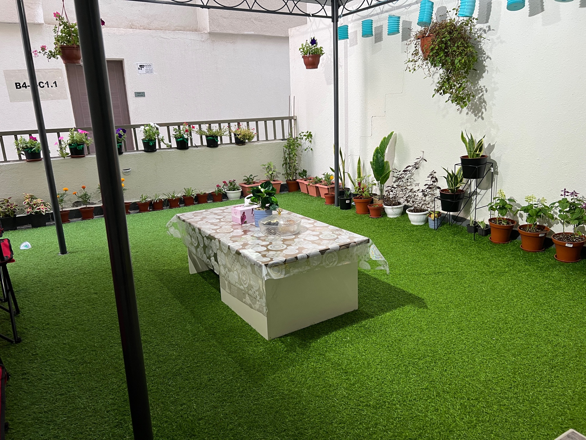 Gazebo and green artificial mat  - Image 3
