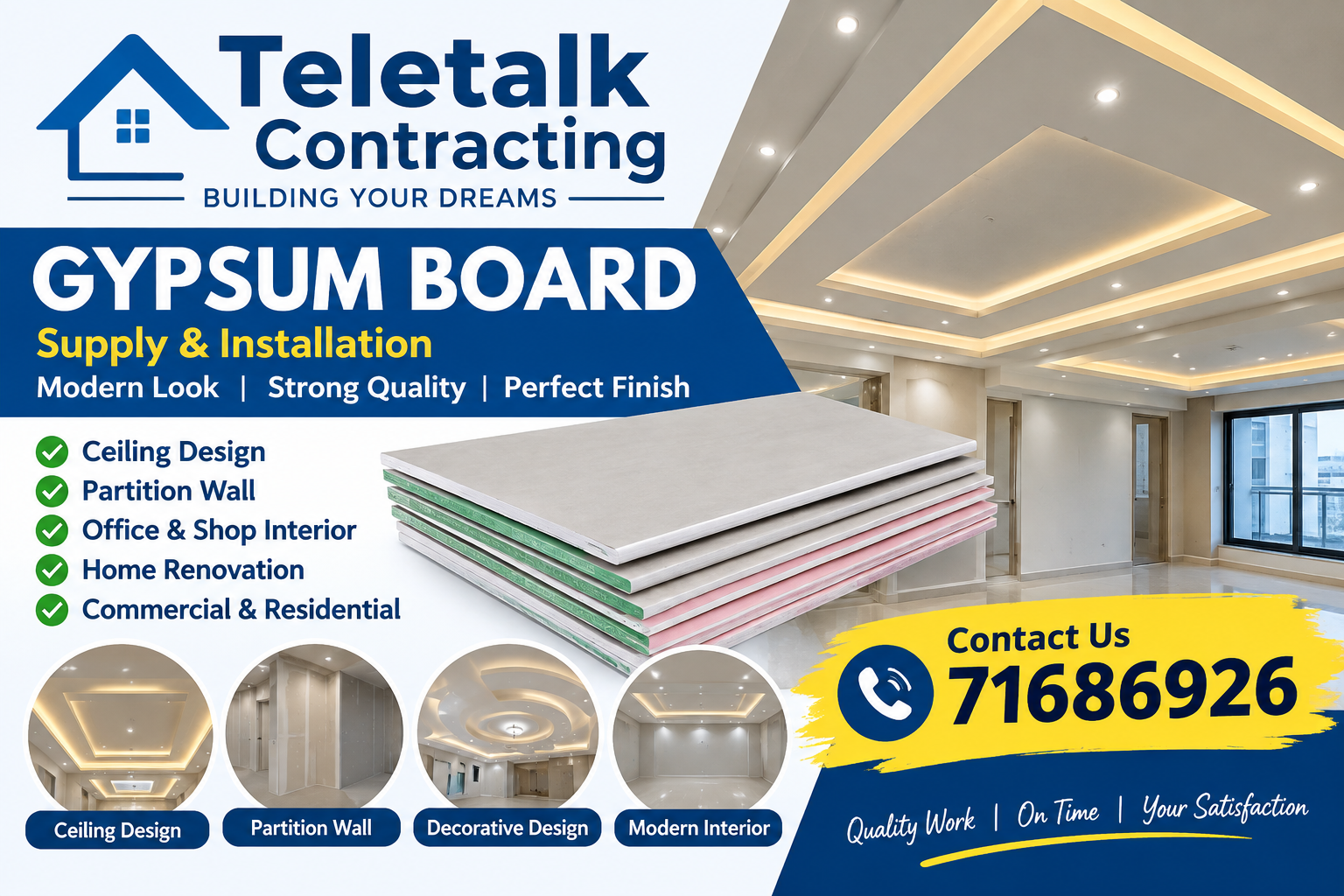 Gypsum board service