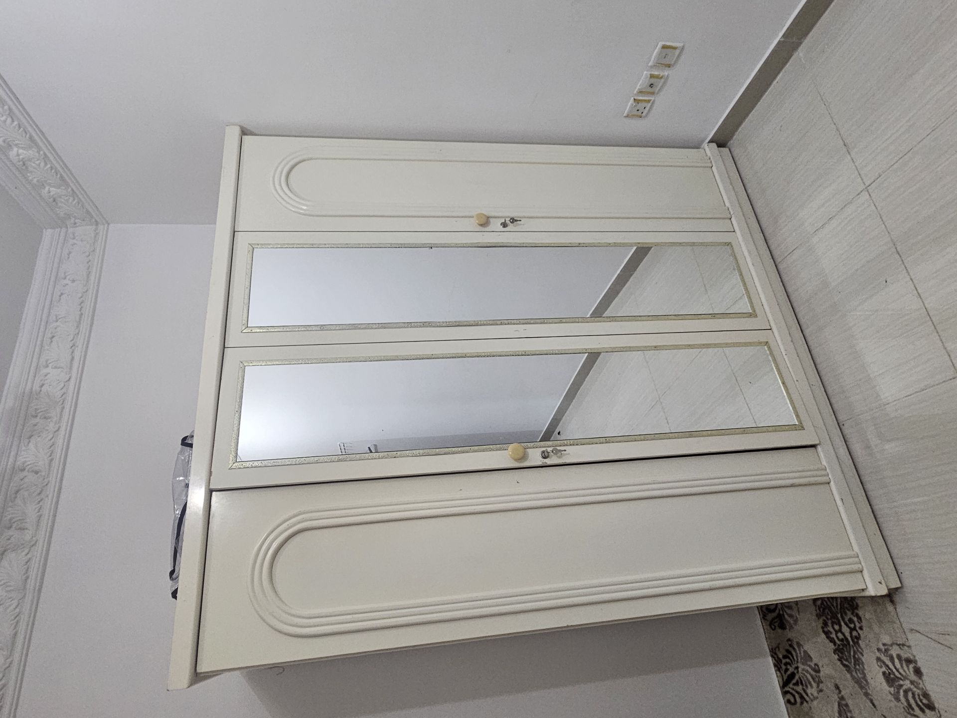 Bed with mattress, & 4door wardrobe  - Image 2