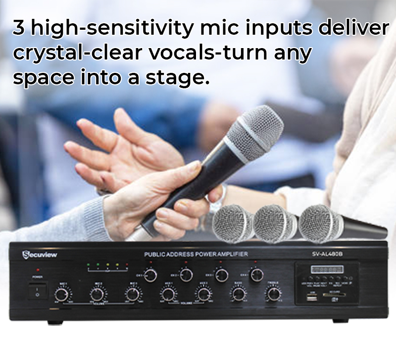  Secuview 480W Public Address Amplifier (4 Zones) - Image 6