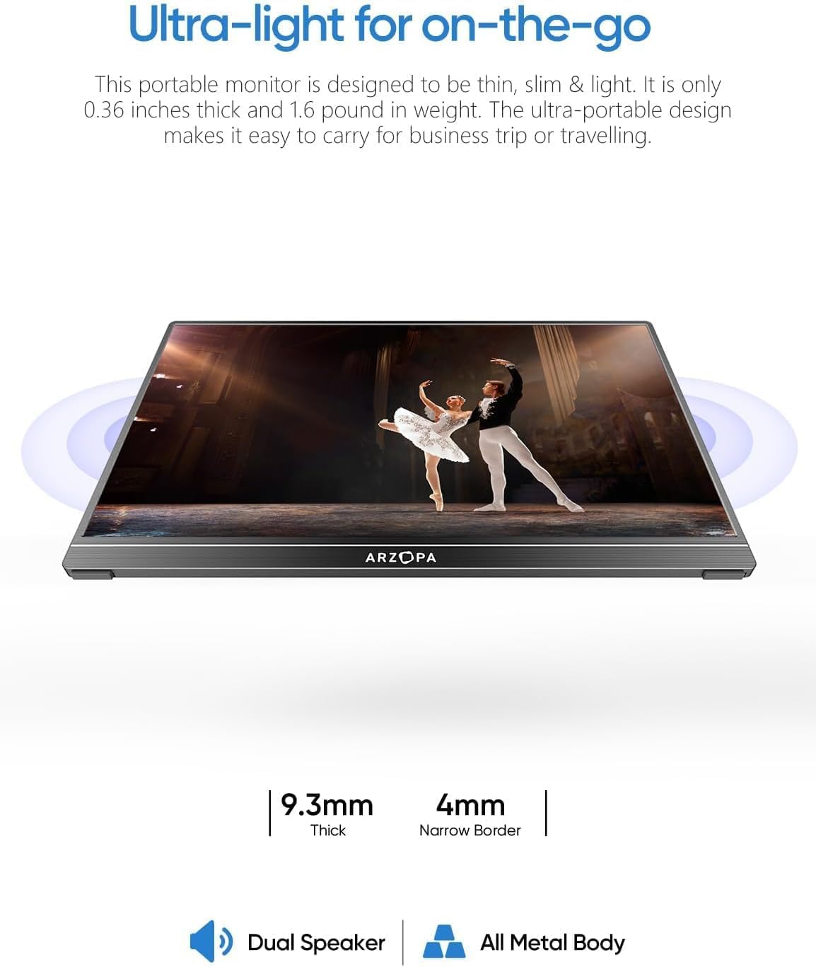 ARZOPA Portable Monitor - Ultra Slim - Image 5
