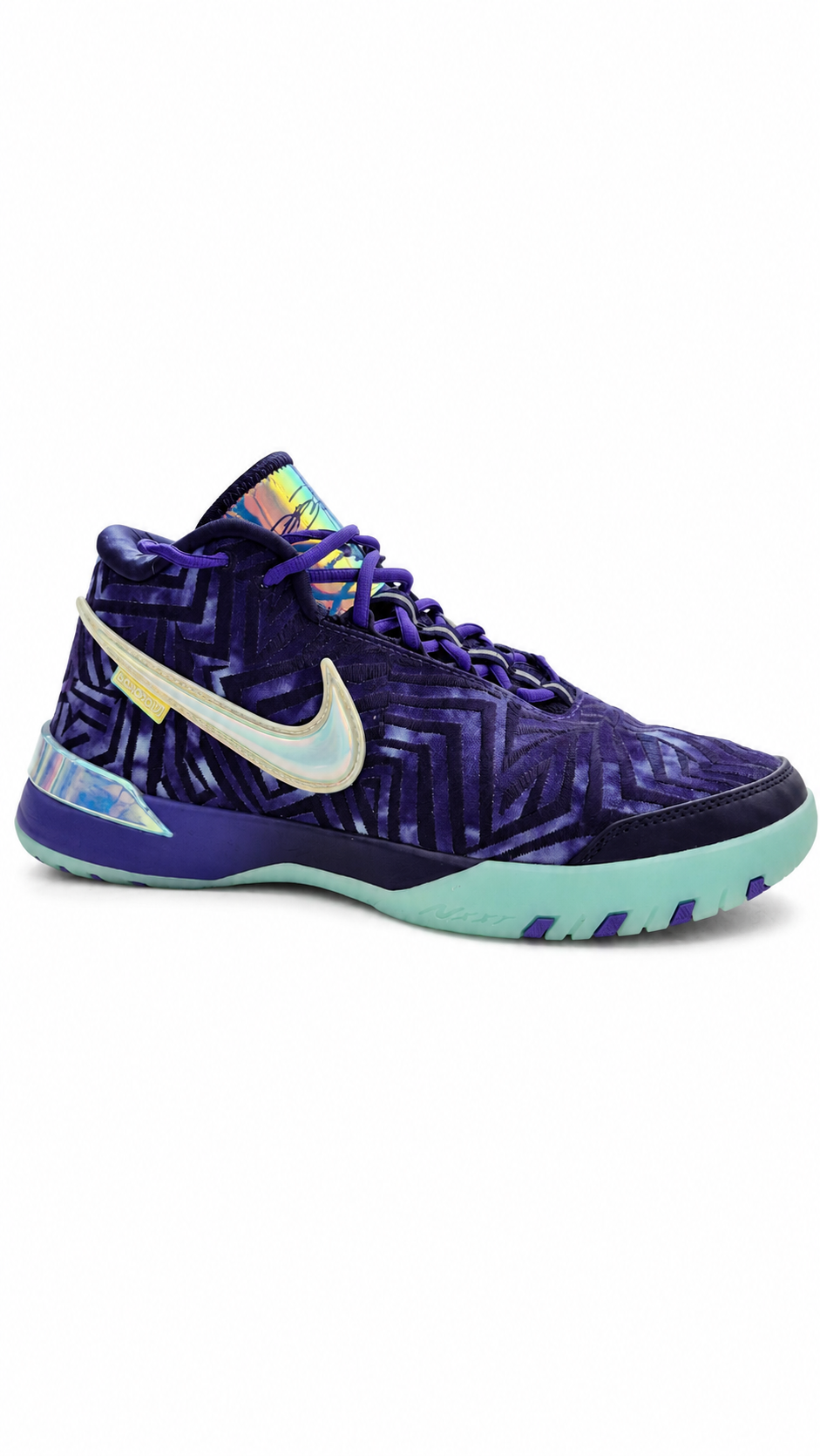 Nike LeBron NXXT Genisus "Monopoly" sneakers in Persian Violet. - Image 1