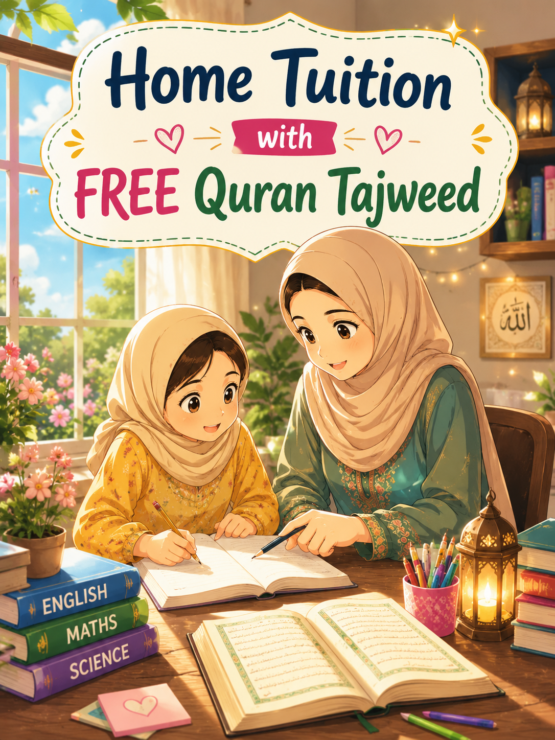 Primary Home Tutor | Free Quran Tajweed+English, Maths, Science | Doha