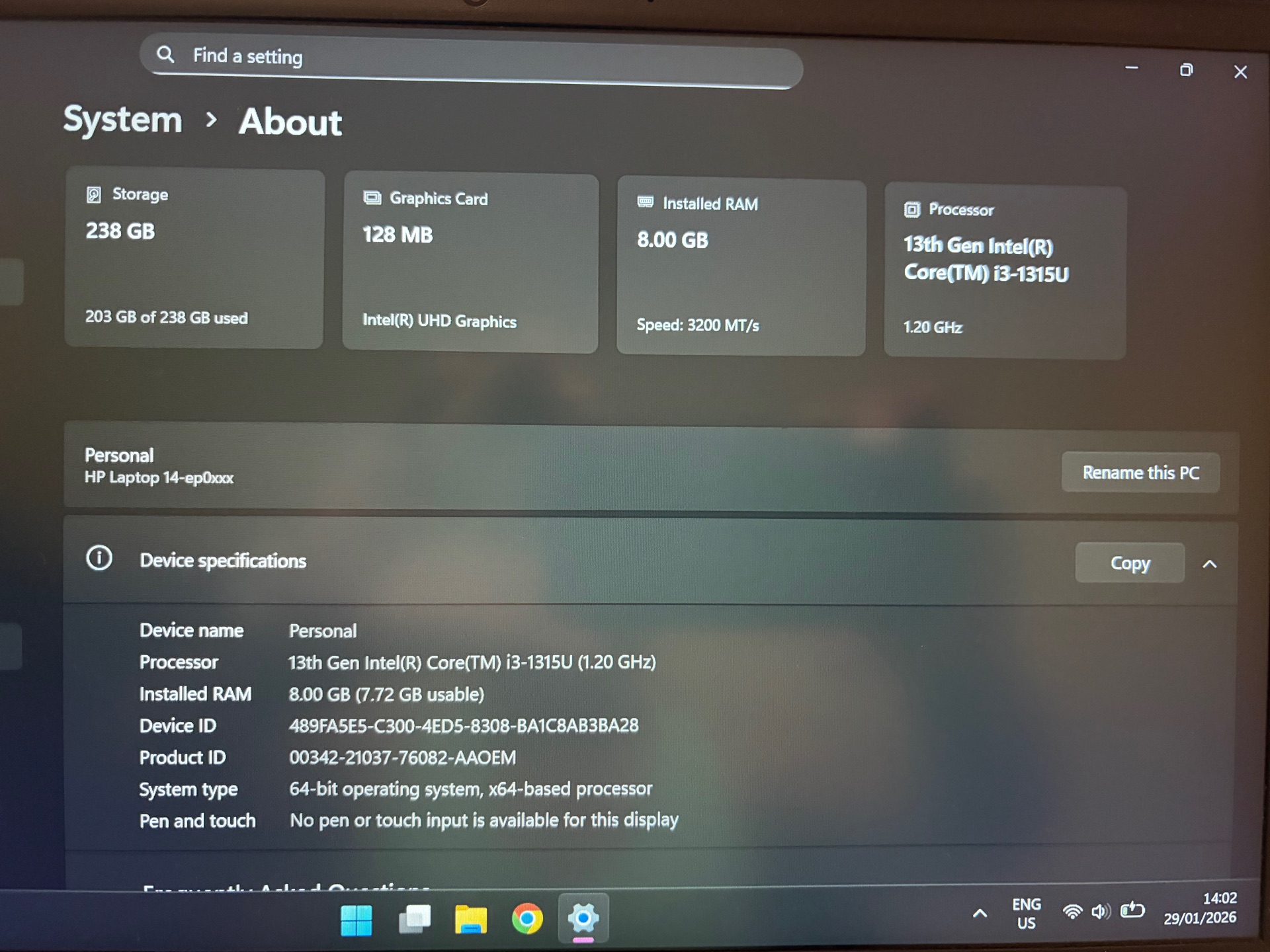 HP LAPTOP 12” - Image 3