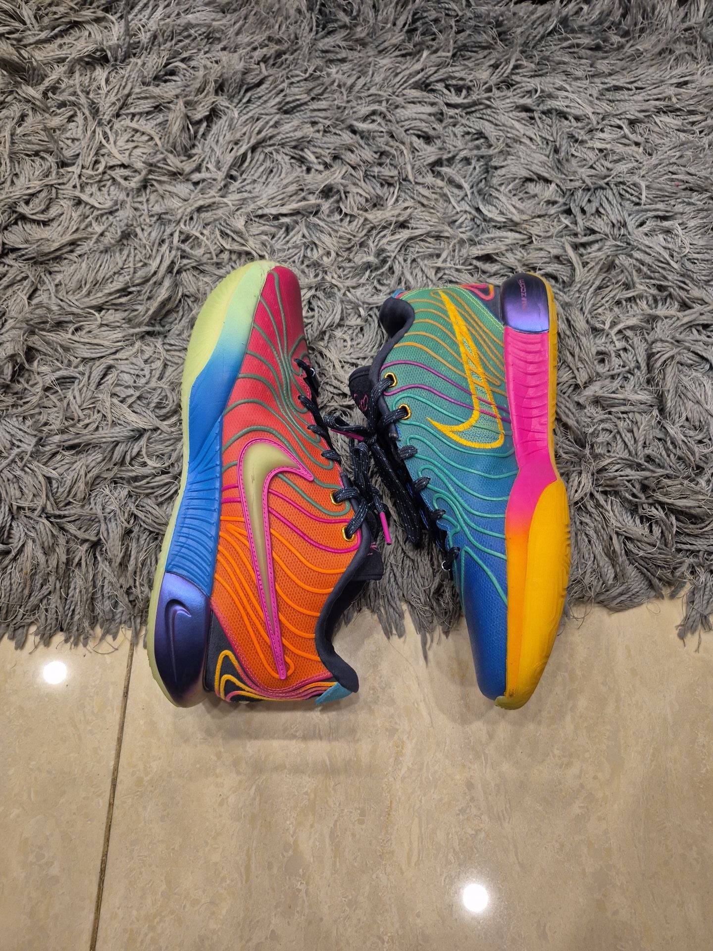 Nike LeBron XXI "Optimism" basketball shoes featuring a vibrant multicolored des - Image 4