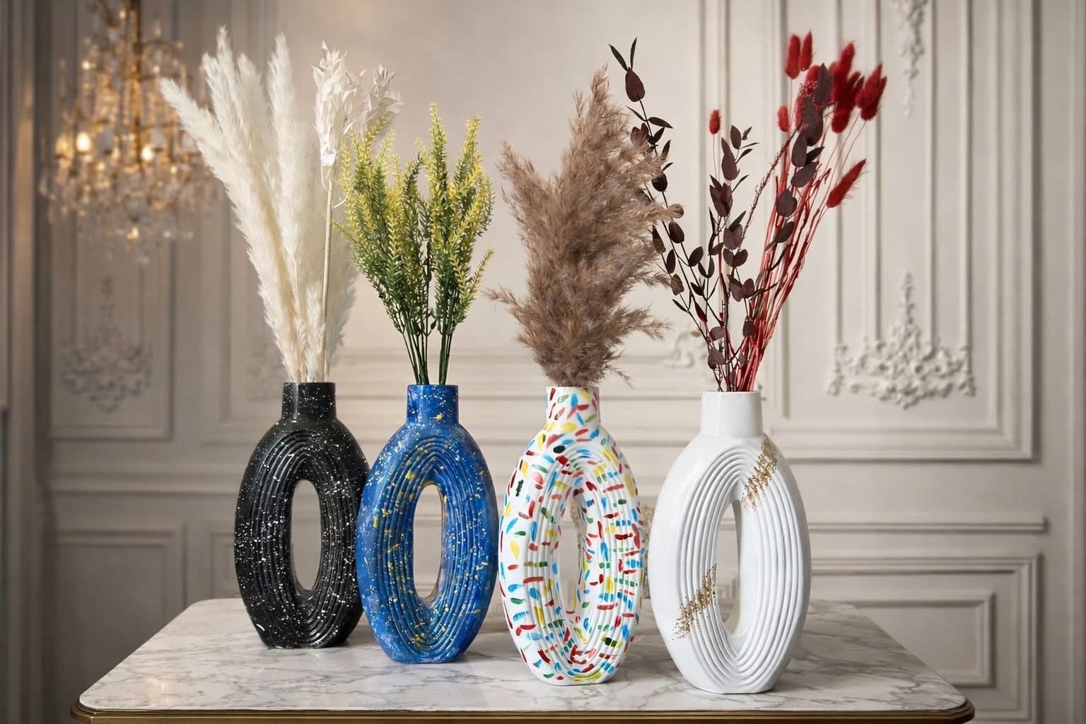 Premium Handmade Gypsum Vase for Home & Office - Image 4
