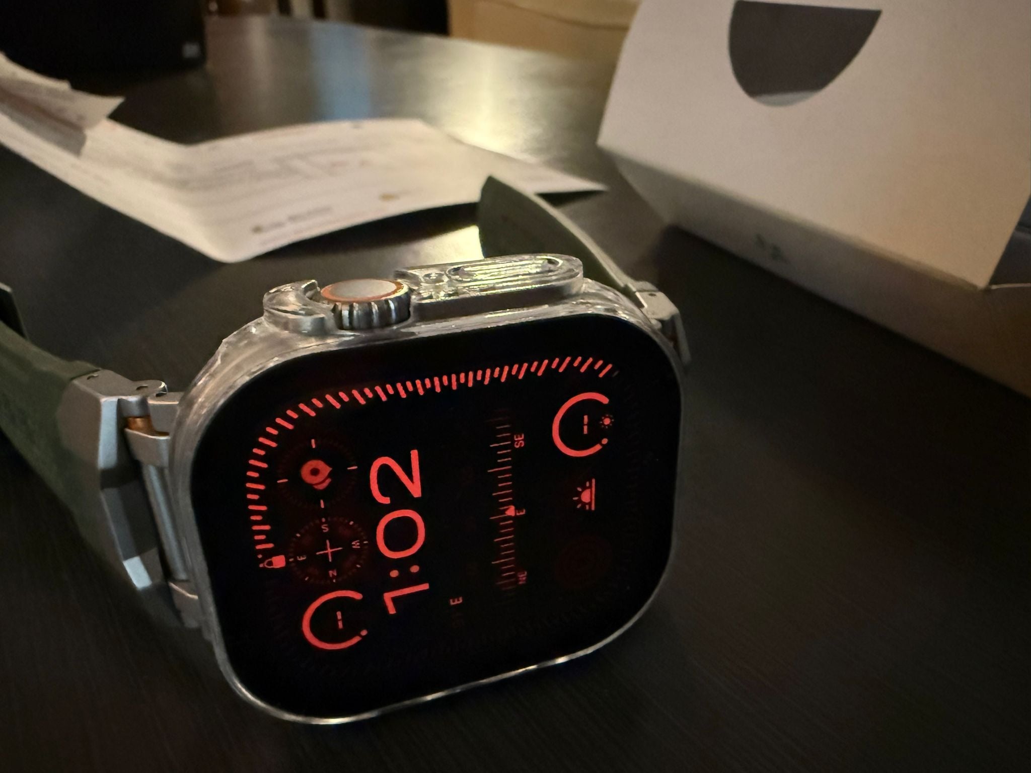 Apple-Watch Ultra 2-49MM-Green /Grey Trail Loop ( Unused Strap )2100qr - Image 1