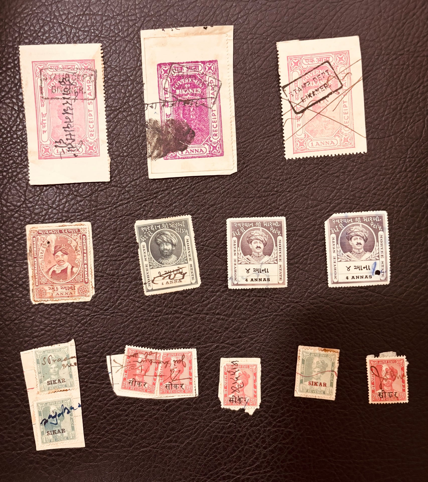 India princely states revenues - 40 stamps- 10 different states  - Image 5