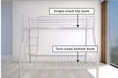 Twin Bunk Bed with mattress for family. - Image 4