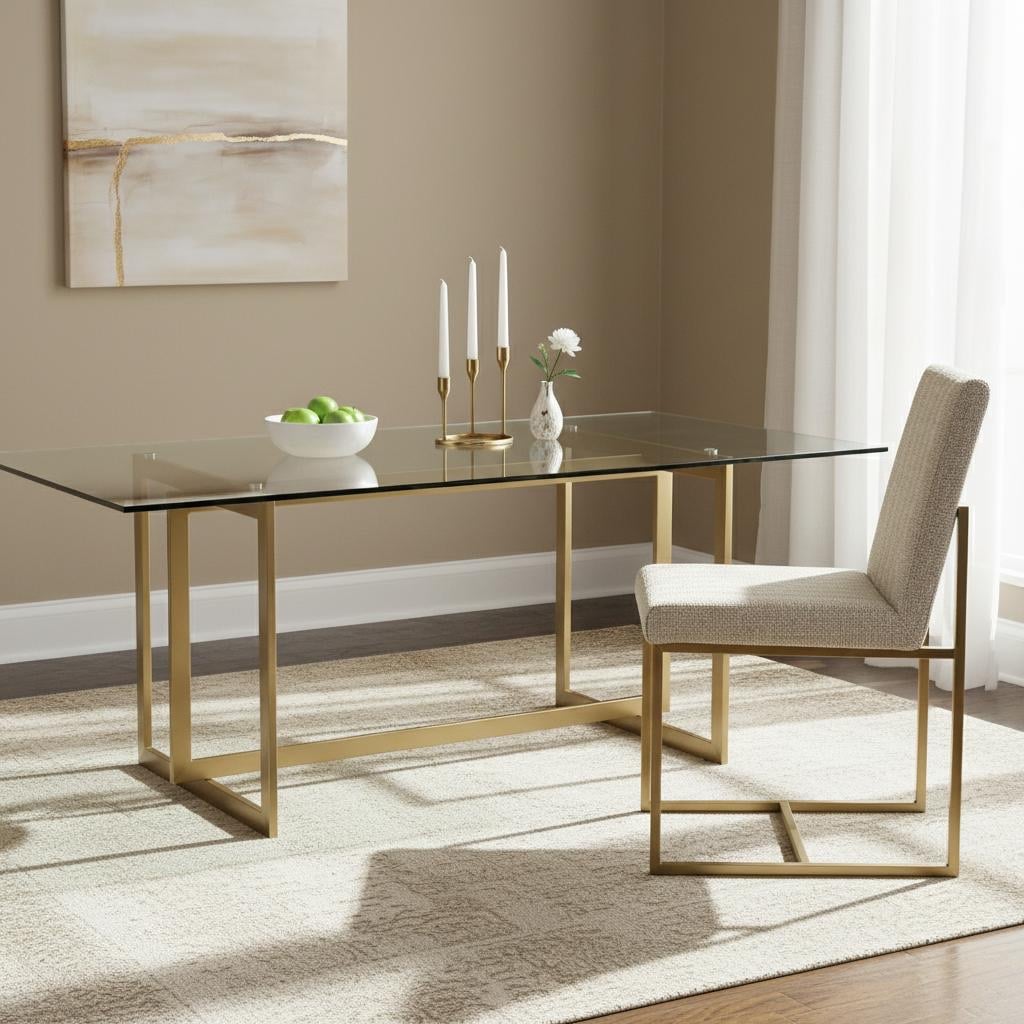 - 6 Seater Dining Table with Chairs, Grey - 220x102cm - Image 6