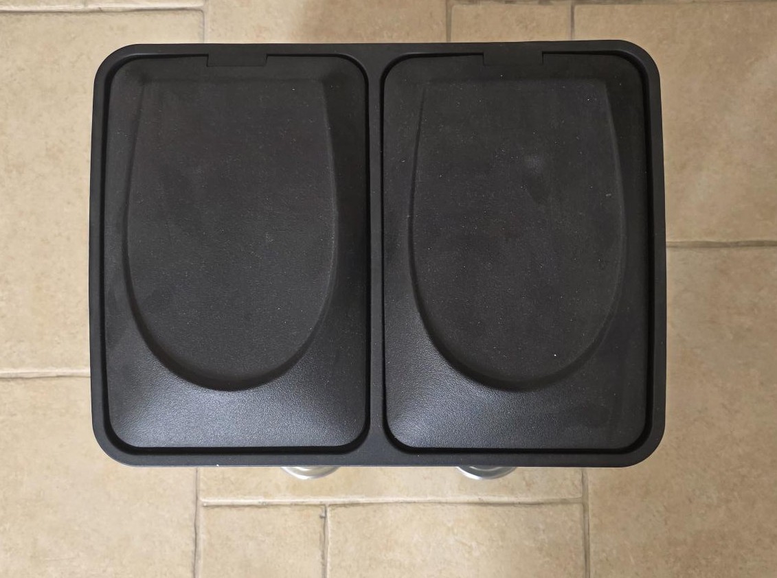 Stainless Steel Pedal Bin | 2 compartment | 30 L - Image 2