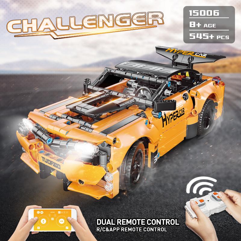 Mould King RC Dodge Challenger Car - 15006 Lego Technic Style Set - Image 3