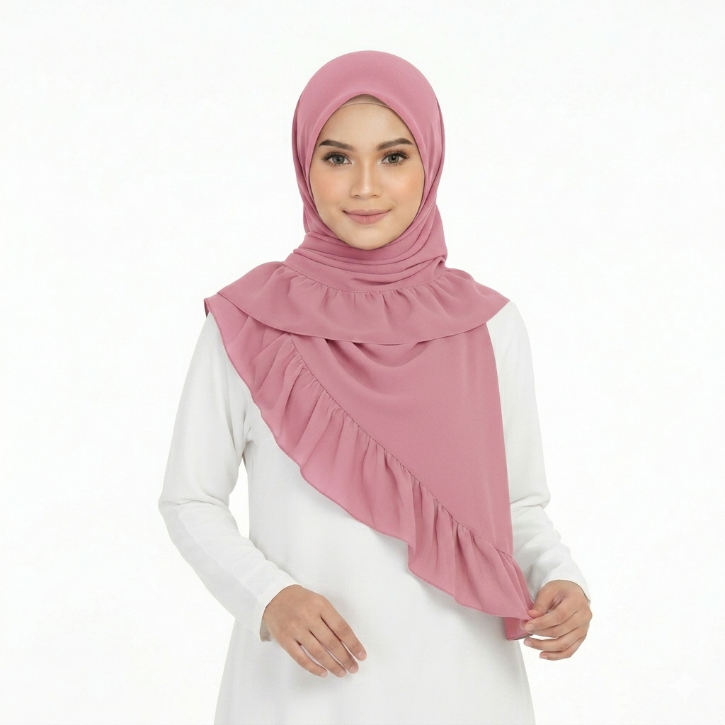 INSTANT RUFFLE CHIFFON HIJAB - Image 6