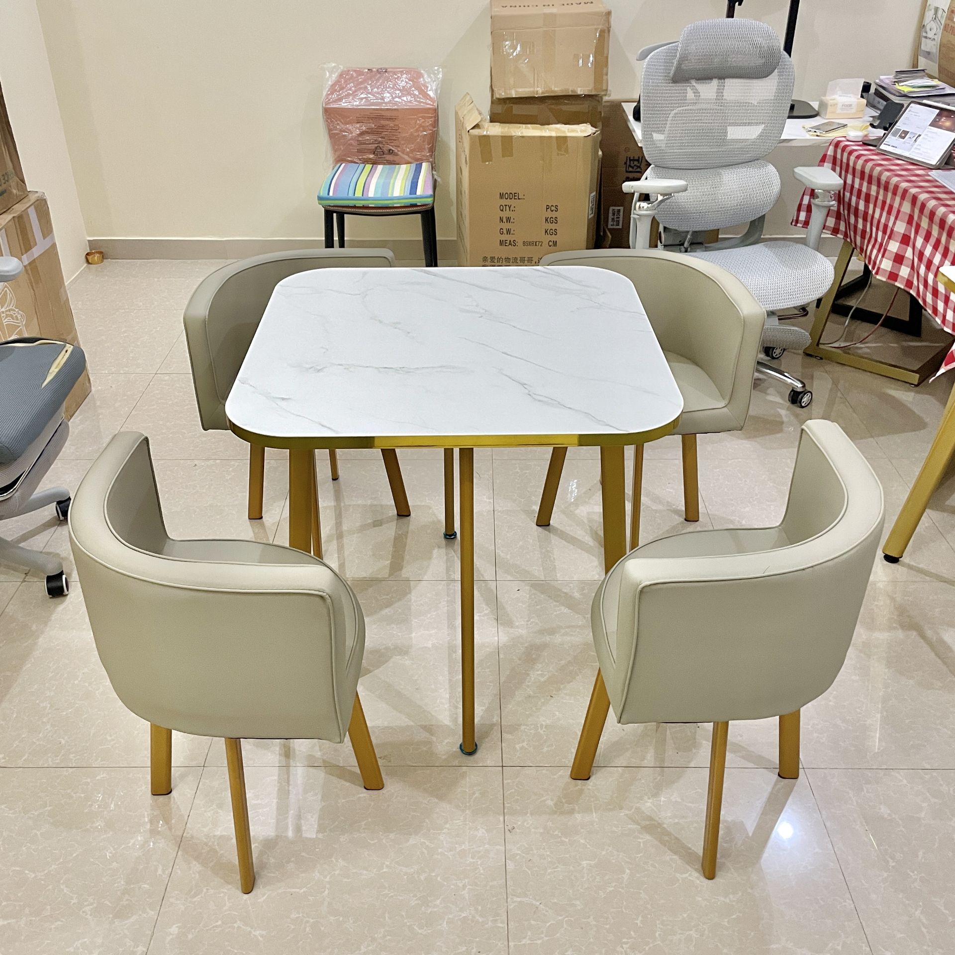 Dining table, dining chair, kitchen table, restaurant table, cafe table, 4 seate - Image 6