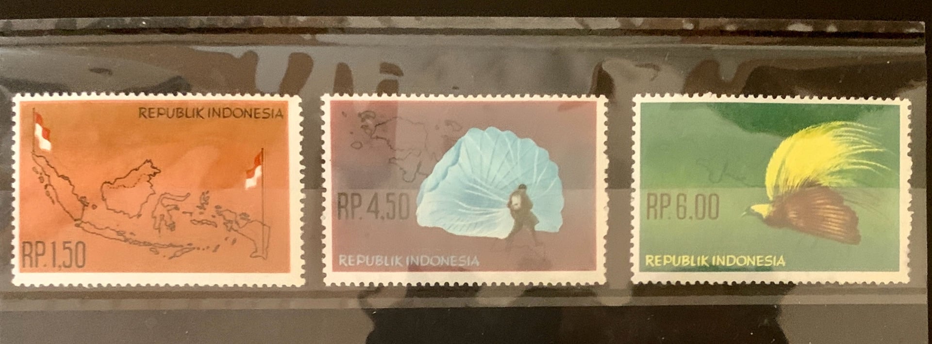 Indonesia provinces Irian Barat (all stamps), Riau and UNTEA stamps.  - Image 10