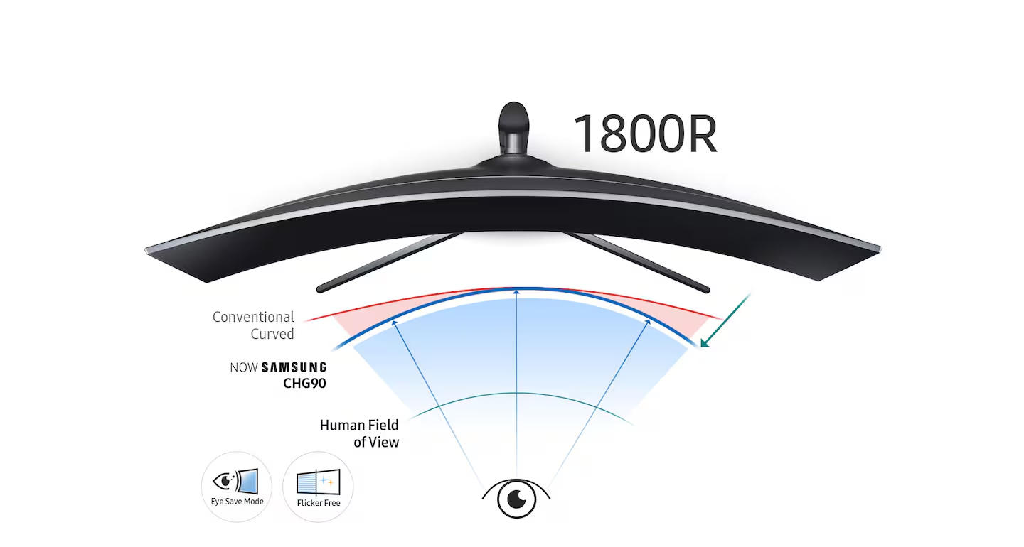 49-inch ultrawide QLED curved 144HZ monitor Samsung C49HG90DMN - Image 7