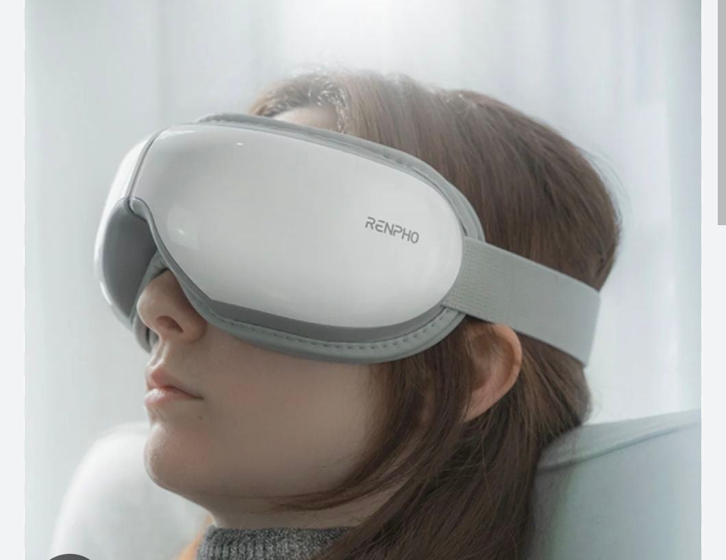 RENPHO Eyeris 1 - Heated Eye Mask Massager for Migraines & Strain (White) - Image 2