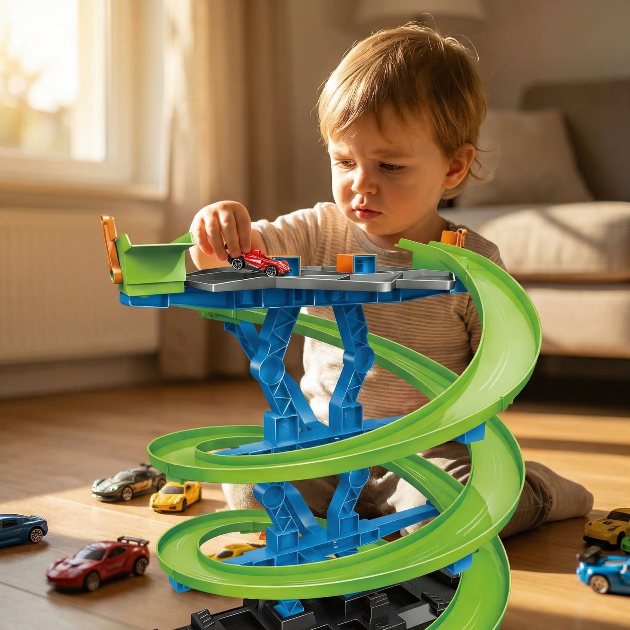 High Speed Spiral Track Car Set - Image 2
