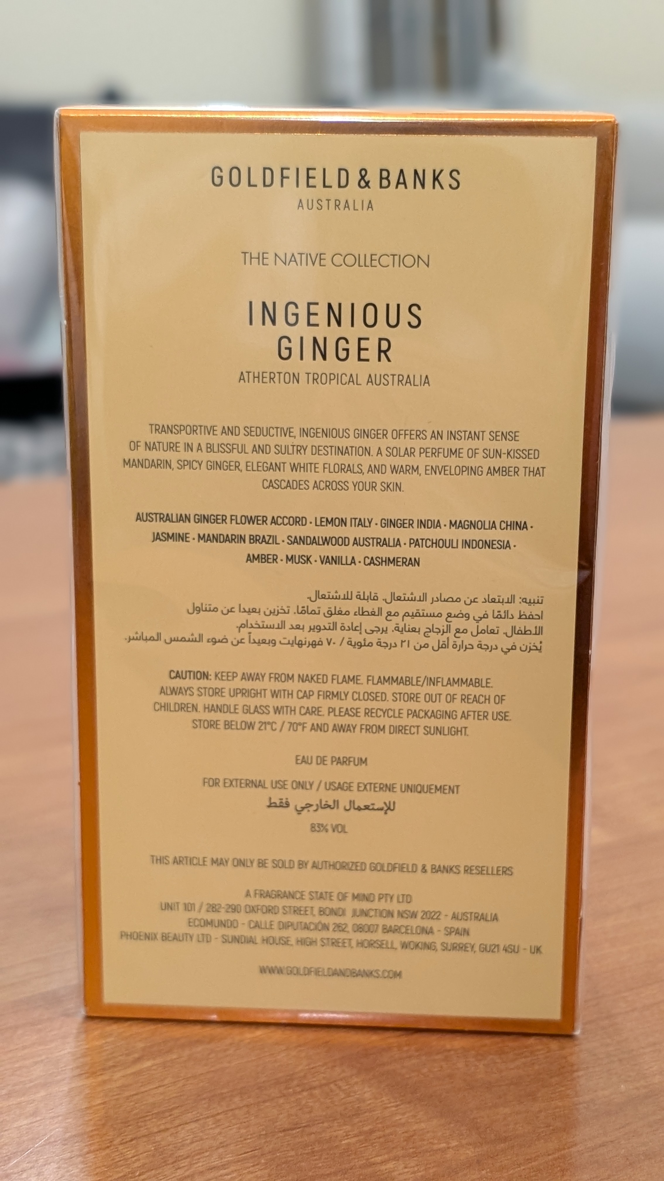 Goldfield and Banks Ingenious Ginger 100ml BRAND NEW SEALED - Image 2