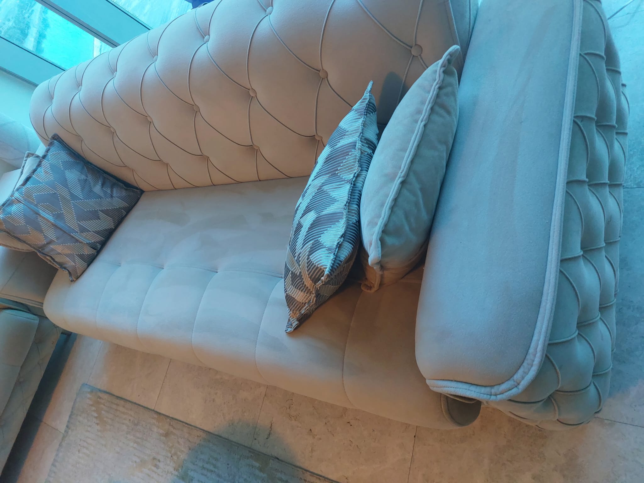 Premium Full Sofa Set + Table, Lamp & Cushions – Excellent Condition - Image 3