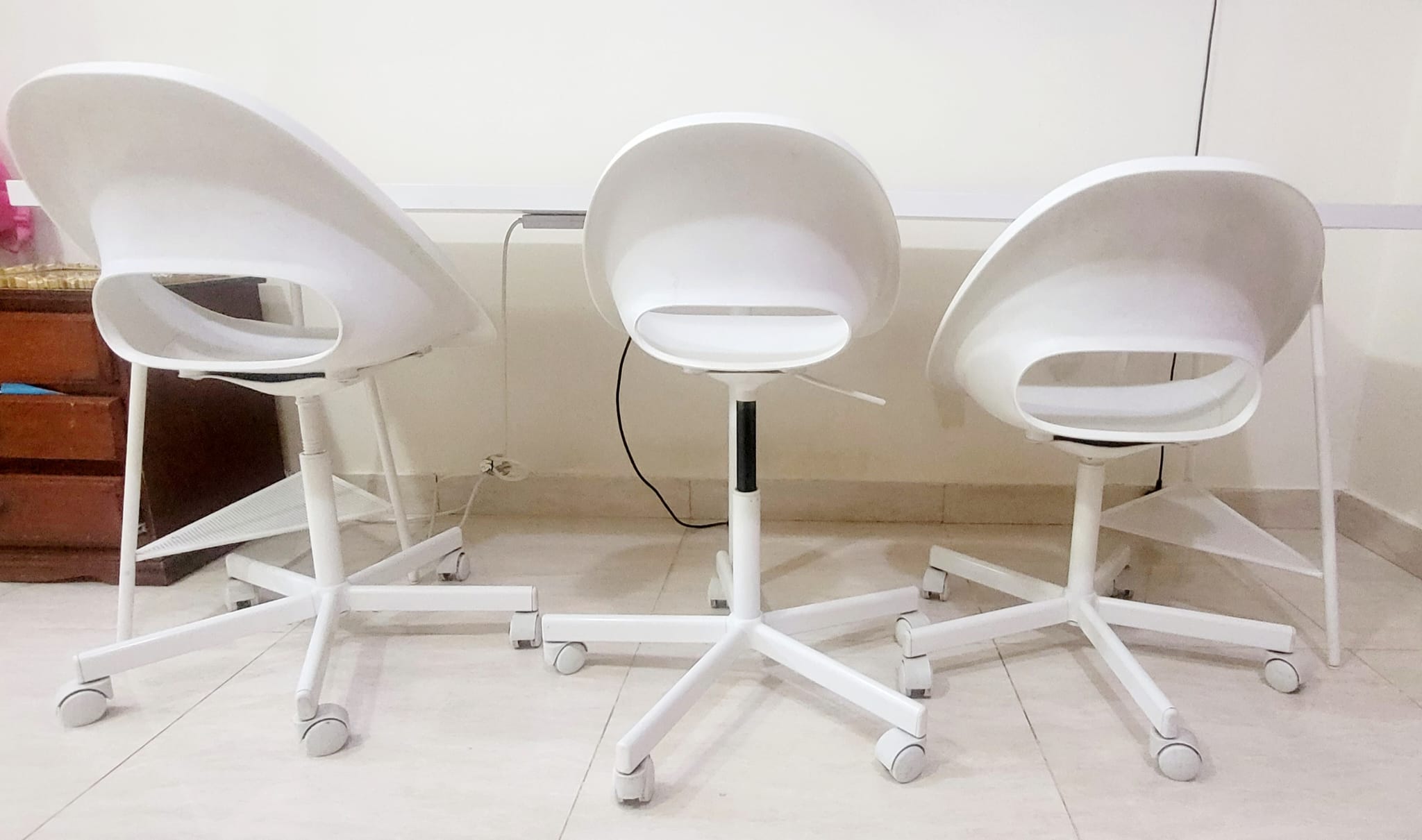 IKEA long study table with 3 chairs. Very good quality  - Image 2
