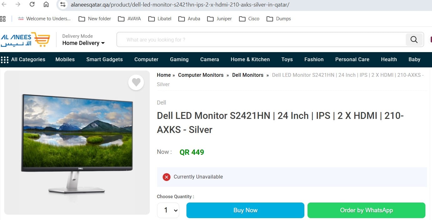 Dell P2421 Monitor for sale in excellent condition - Image 2