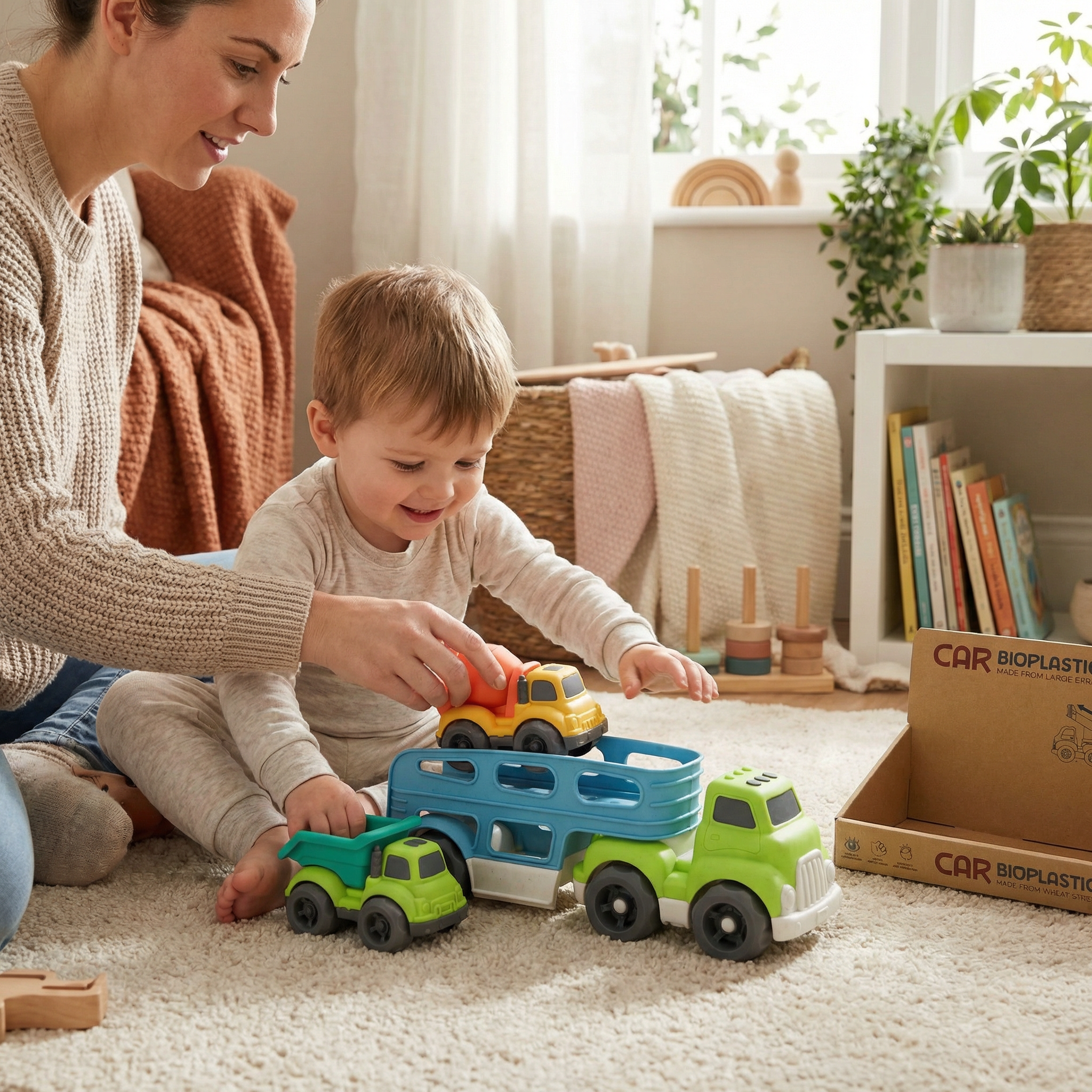 Bioplastic Car Carrier Truck Toy Set - Image 4