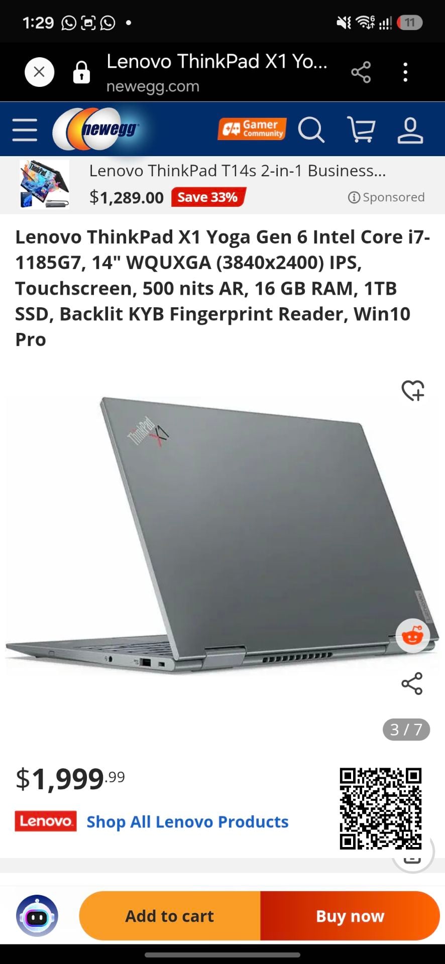 Rare 4K UHD+ X1 Yoga Gen 6 - Image 6
