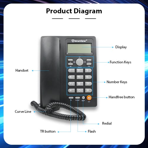 Secuview Caller ID Telephone PH208 - Image 5