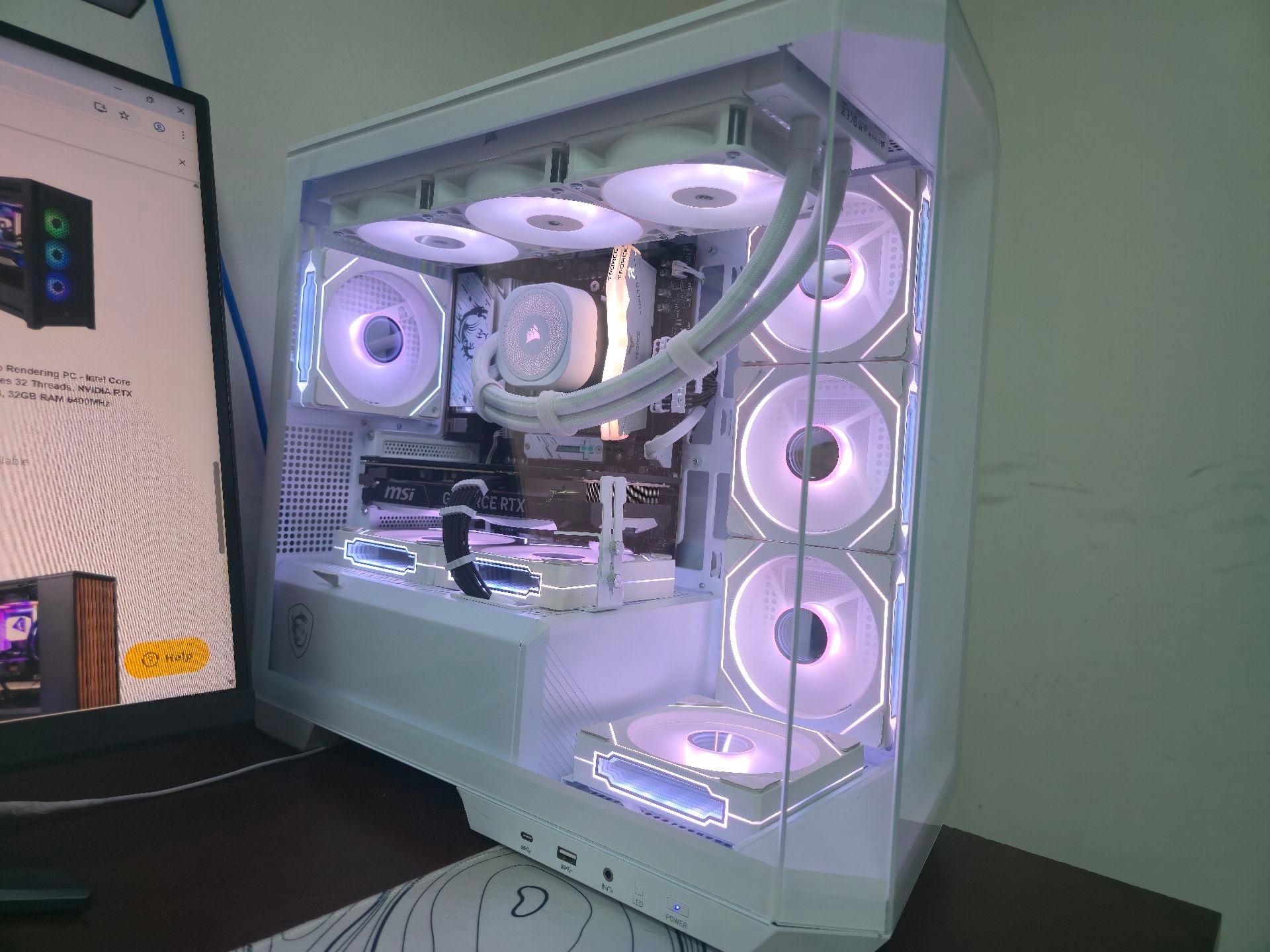 HIGH END GAMING PC with monitor mi pro g27i . Ryzen 7 7700 + 4070 super - Image 1