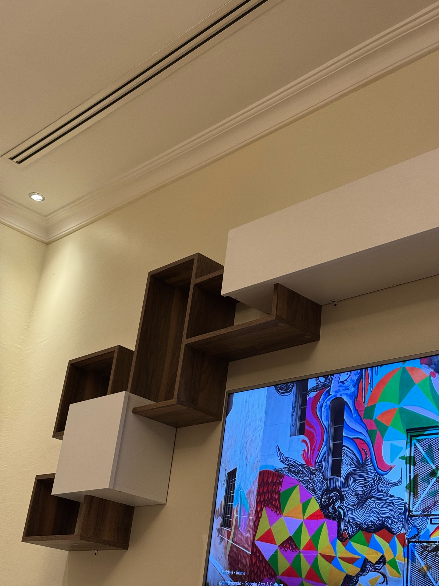 TV unit white and wood walnut  - Image 3