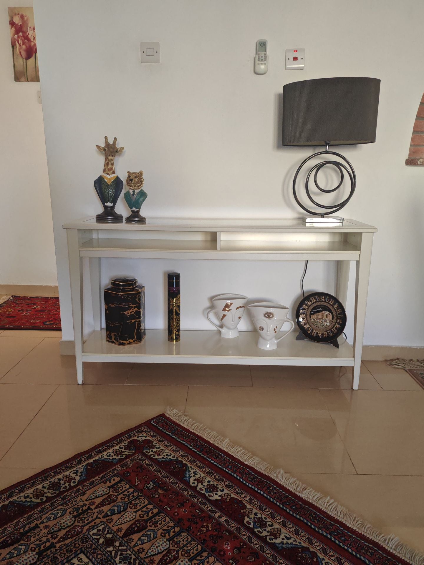 IKEA LIATORP Console Table – Elegant White with Glass Top (Excellent Condition) - Image 1