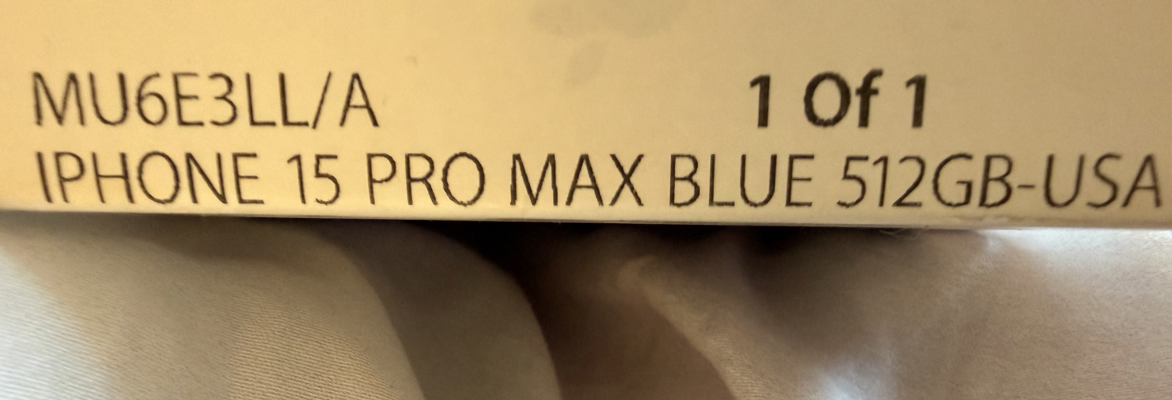 iPhone 15 Pro max 512 GB Blue Usa made with Box - Image 3