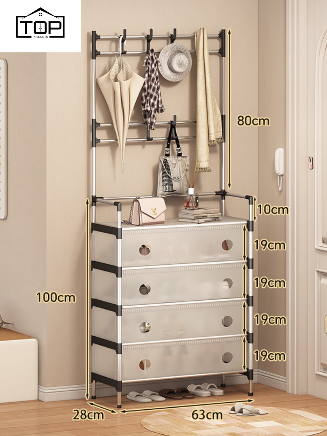 Shoe Hat Rack with Door - Image 1