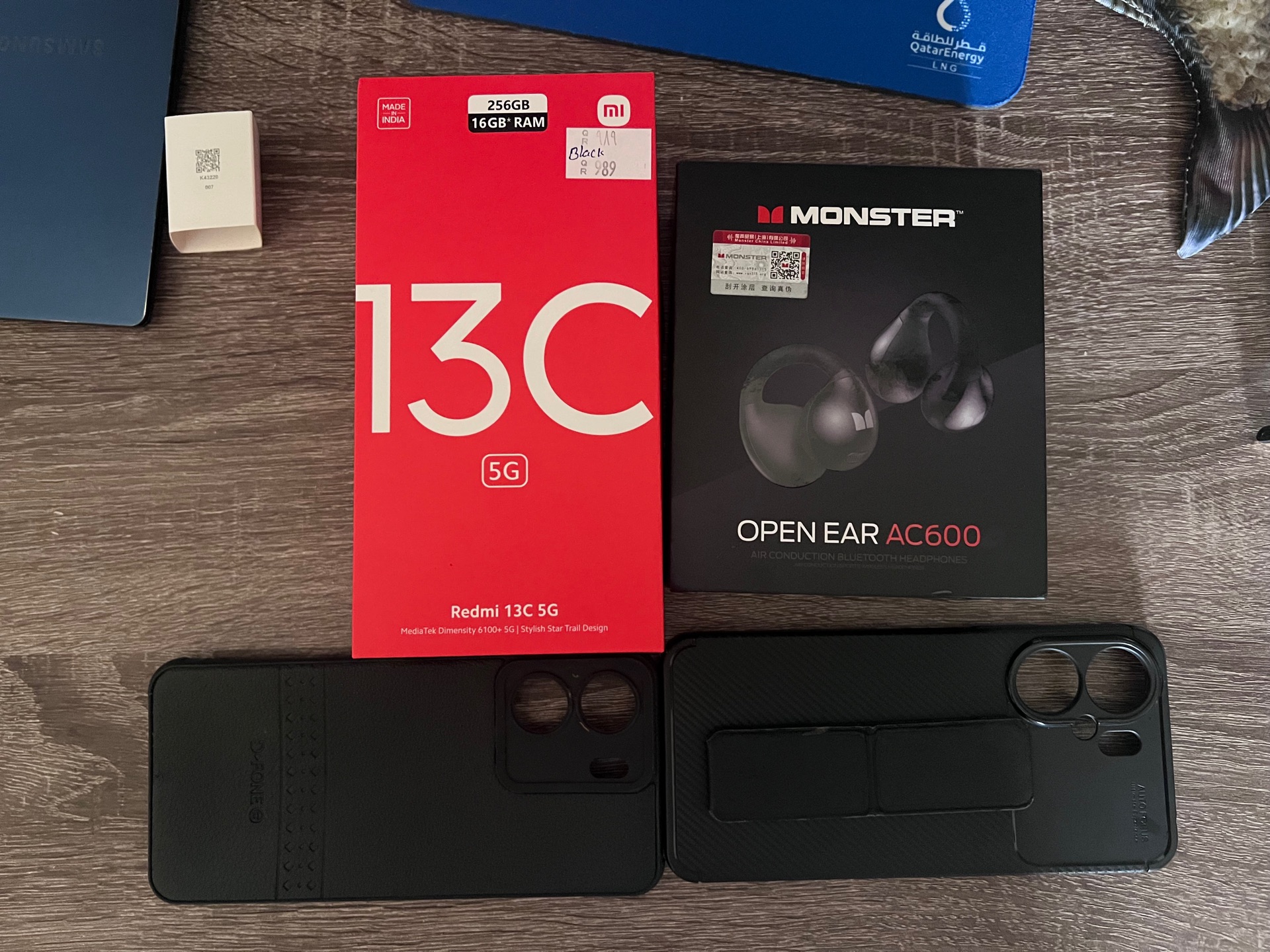 REDMI 13C+ Openear EARBUDS + 2 Free cases - Image 1